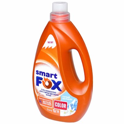 Гель-концентрат для стирки SMART FOX Color Горный эдельвейс1л пэт