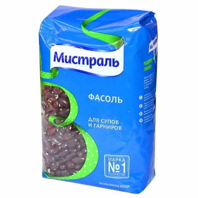 Фасоль Мистраль красная для супов и гарниров 450гр м/у