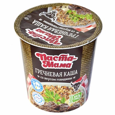 Каша гречневая Паста Мама со вкусом говядины 60гр пэт