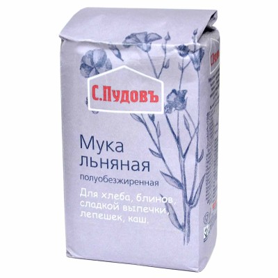 Мука С.Пудовъ льняная 400гр м/у