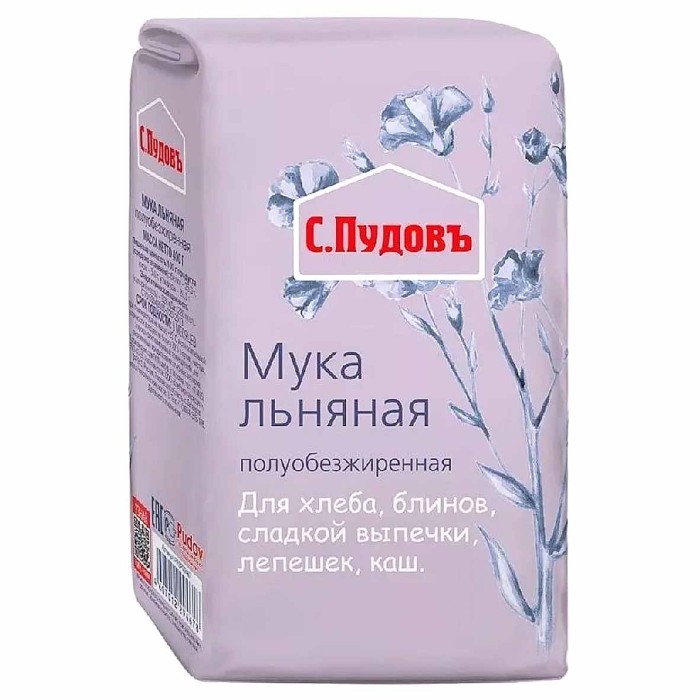 Мука С.Пудовъ льняная 400гр м/у