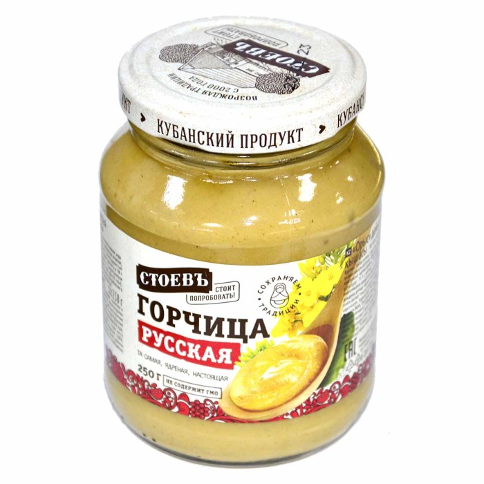Горчица Стоевъ Русская 250гр ст/б