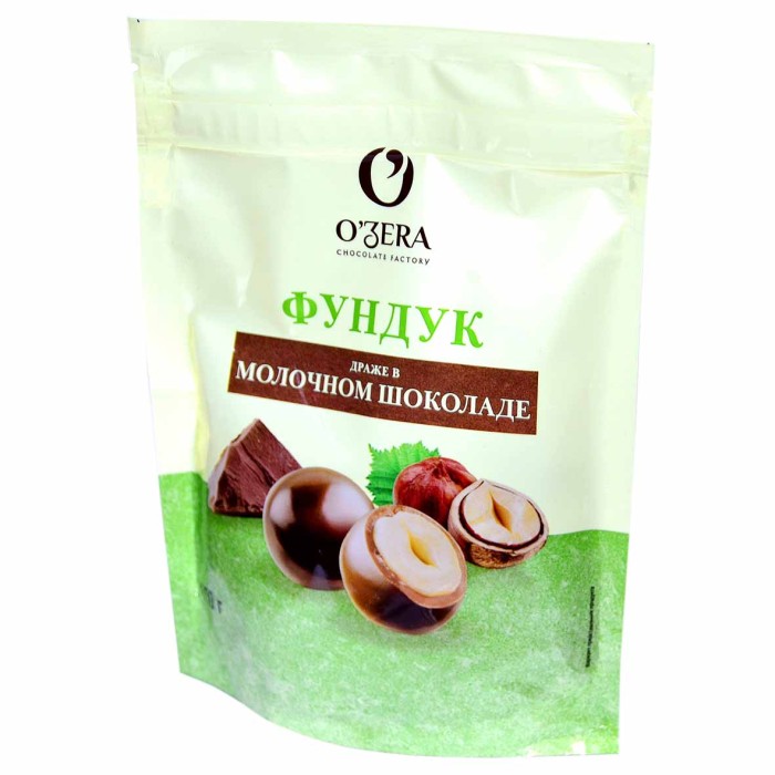 Драже Ozera Фундук в молочном шоколаде 150гр м/у