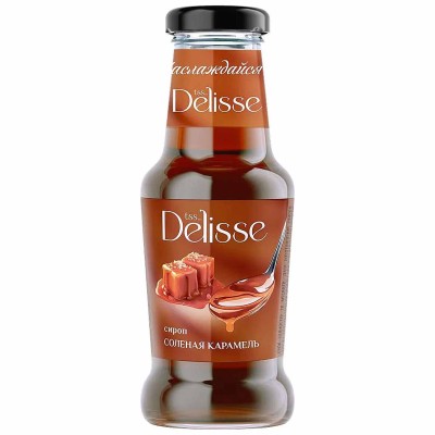 Сироп Delisse десертный со вкусом солёной карамели  250мл ст/б