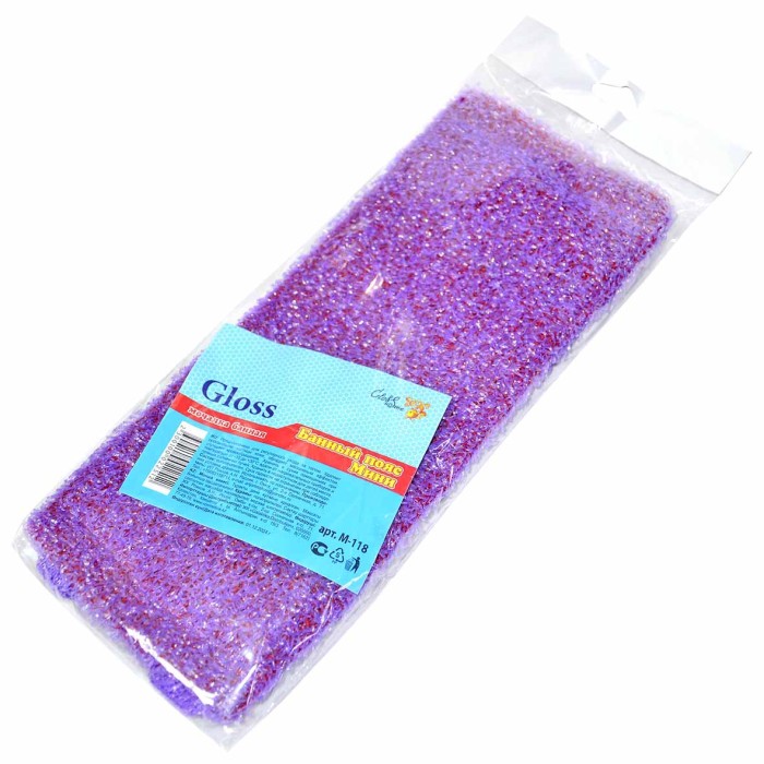 Мочалка Gloss Пояс банный мини (с ручками)