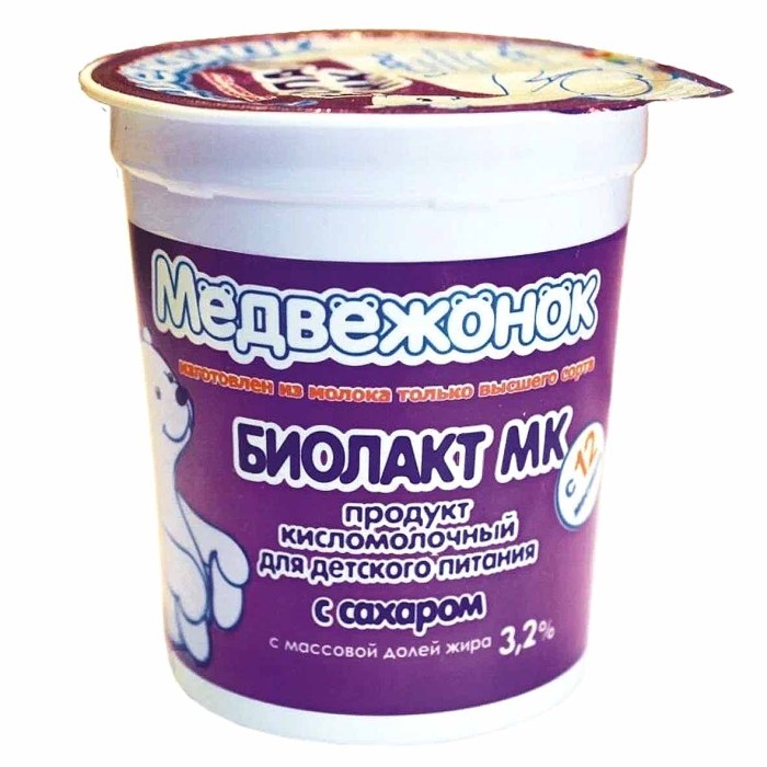 Биолакт МК Медвежонок с сахаром 3,2% с 8мес 180гр пэт