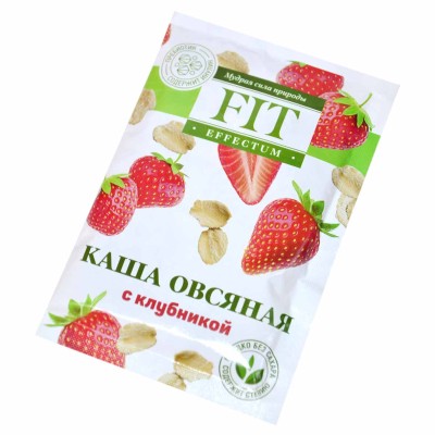 Каша овсяная FitЕfectum с клубникой на стевии 35гр м/у