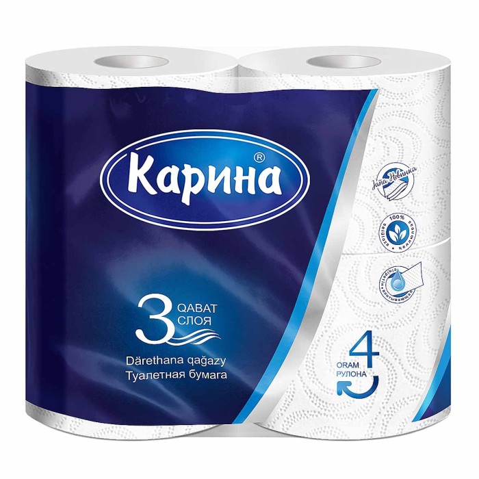 Бумага туалетная Карина 3сл м/у