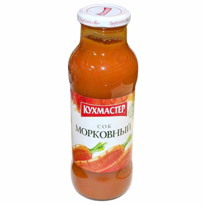 Сок Кухмастер морковный сок с мякотью 0.7л ст/б