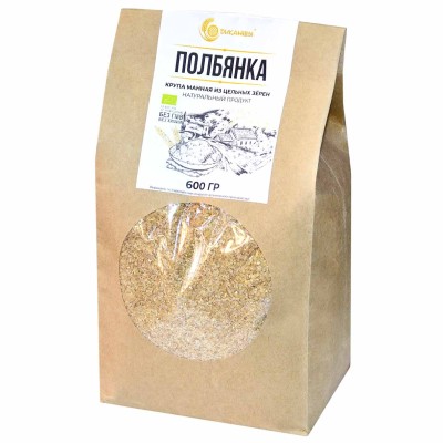 Крупа манная Натуральный продукт из цельных зерен полбы  600гр м/у