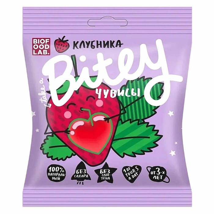 Мармелад Bitey вкус клубника 20г м/у