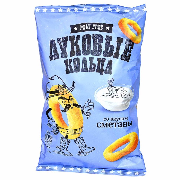Кольца луковые MiniFree вкус сметана 45гр м/у
