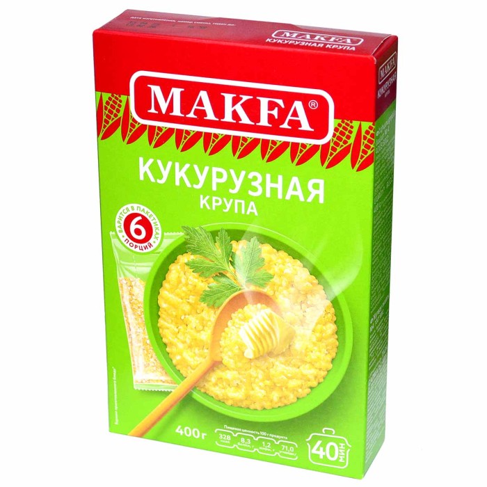 Крупа кукурузная Makfa 400гр к/у