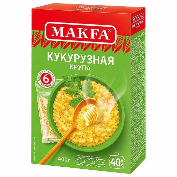 Крупа кукурузная Makfa 400гр к/у