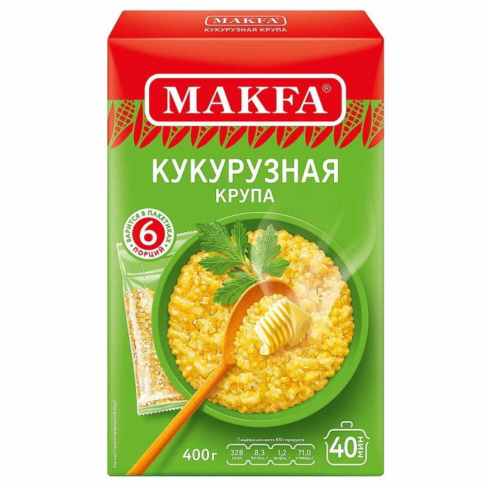 Крупа кукурузная Makfa 400гр к/у