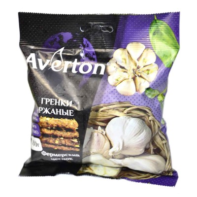 Гренки Averton с чесноком 100гр м/у