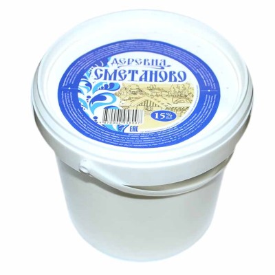 Продукт сметанный Деревня Сметаново 15% 900гр ведро