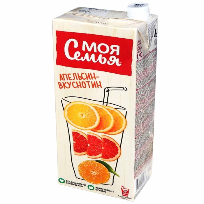 Нектар Моя семья апельсин-вкуснотин 1,93л т/п