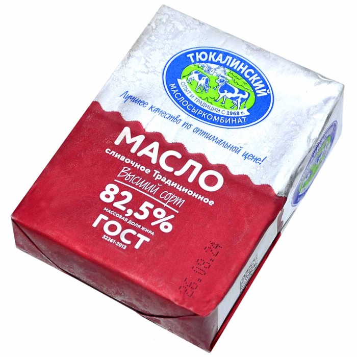 Масло сливочное Тюкалинский традиционное 82,5% 180гр м/у