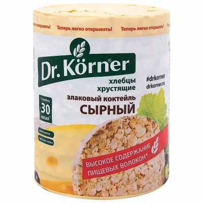 Хлебцы Dr.Korner злаковый коктейль сырный 100г р м/у/20шт/