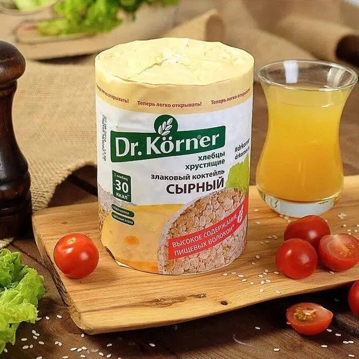 Хлебцы Dr.Korner злаковый коктейль сырный 100г р м/у/20шт/