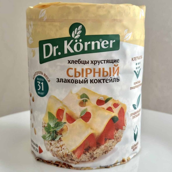 Хлебцы Dr.Korner злаковый коктейль сырный 100г р м/у/20шт/