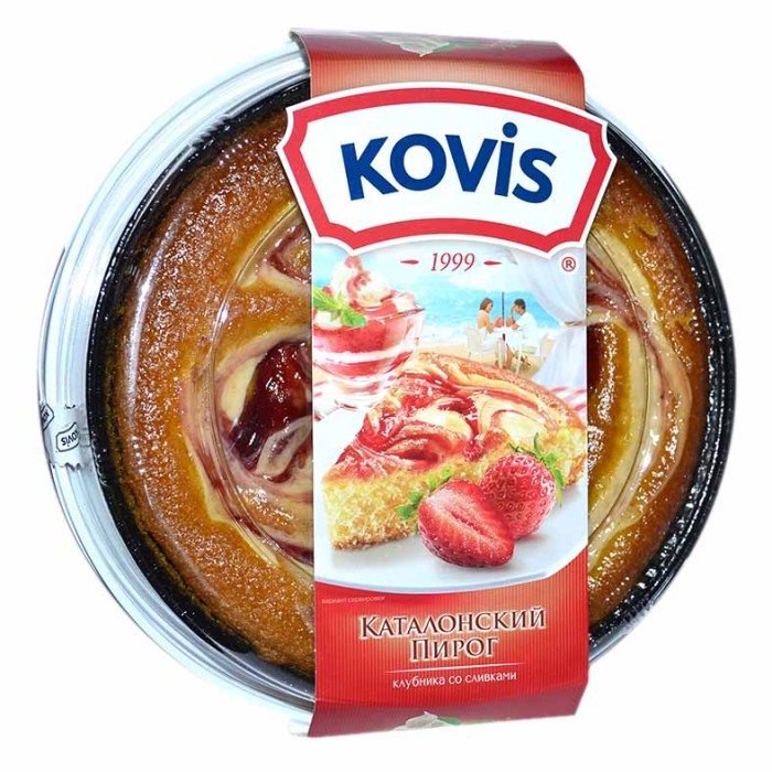 Пирог Kovis бисквит клубника 400гр