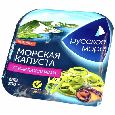 Капуста морская Русское море маринованная по-корейски с баклажанами 200гр пэт