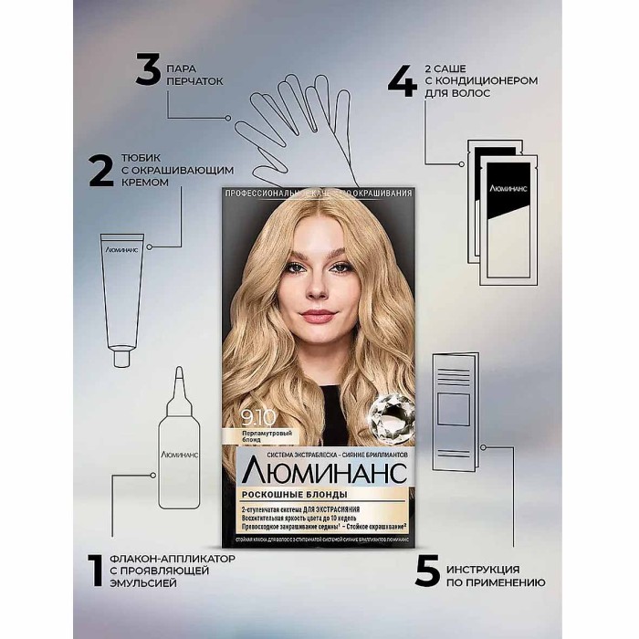 Краска для волос Luminanc 9.10 Перламутовый блеск 170мл к/у