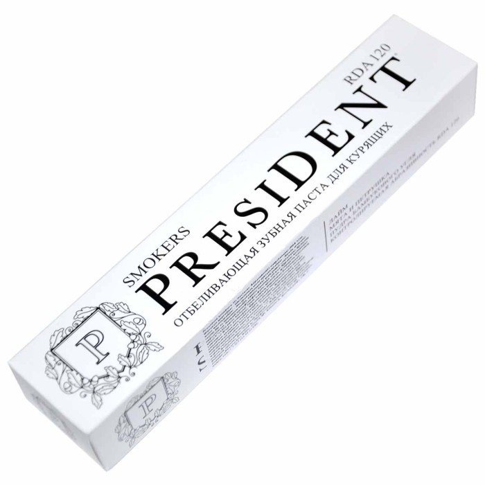 Паста зубная President Smokers для курящих 75мл тубы