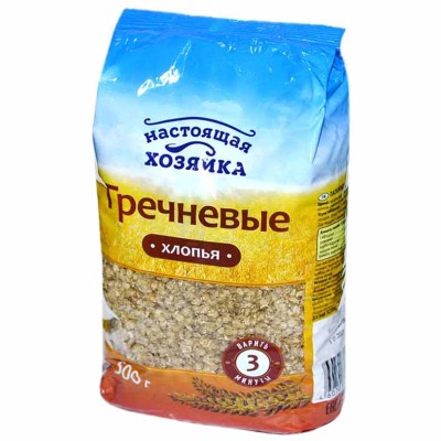 Хлопья гречневые Настоящая хозяйка 500гр м/у