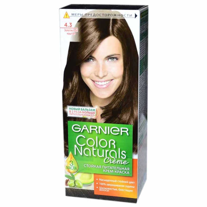Краска для волос Garnier Color Naturals 4.3 Золотистый каштан к/у