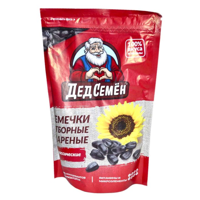 Семечки подсолнечника Дед Семен классические 250гр м/у