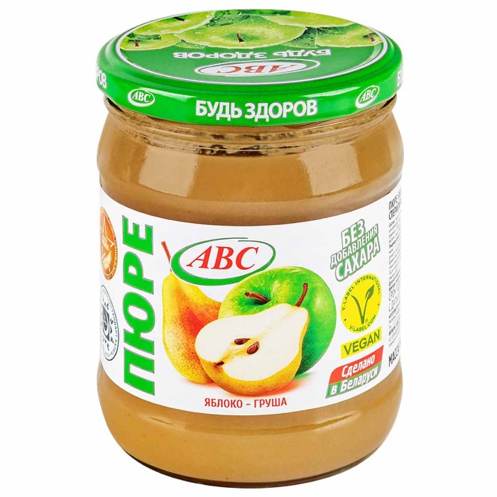 Пюре АВС Яблоко и груша 450гр ст/б
