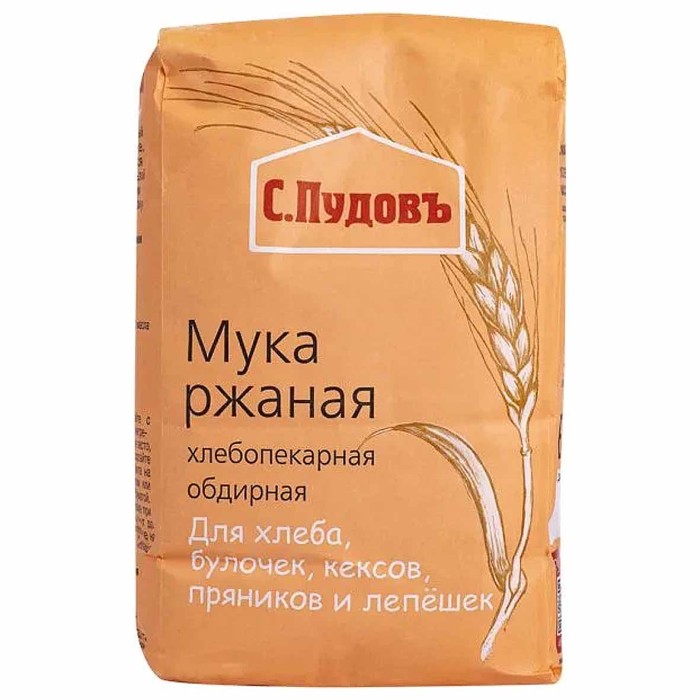 Мука С.Пудовъ ржаная 1кг м/у