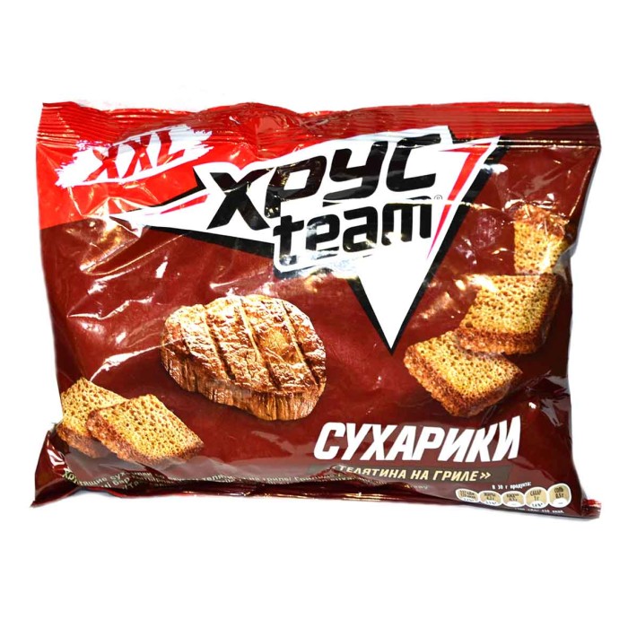Сухарики Хрусteam вкус телятина 130гр м/у