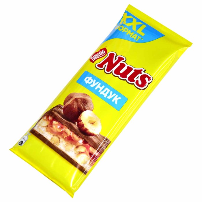 Шоколад Nuts Молочный фундук,нуга,карамель180гр м/у