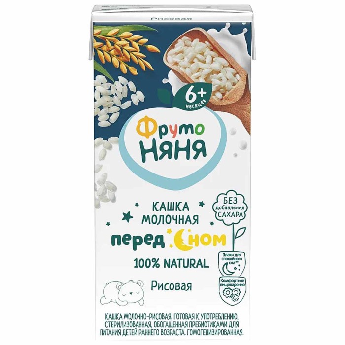 Каша ФрутоНяня молочно-рисовая перед сном с 6мес 200мл т/п