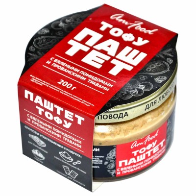 Паштет тофу Полезные продукты вяленые помидоры и прованские травы 200гр ст/б