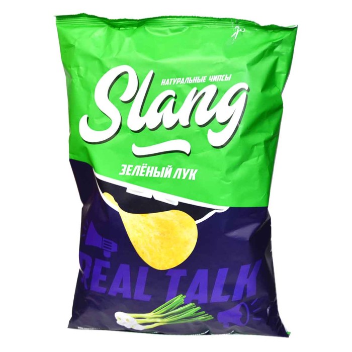 Чипсы Slang вкус зеленый лук 120гр м/у