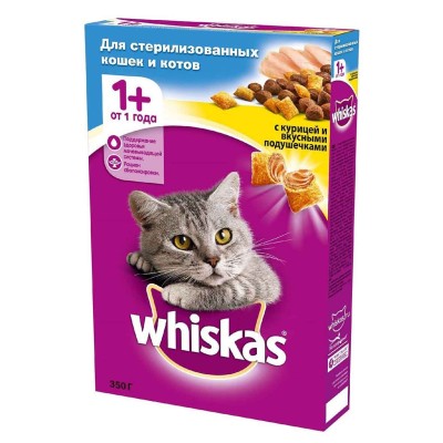 Корм для кошек Whiskas курица 350гр к/у