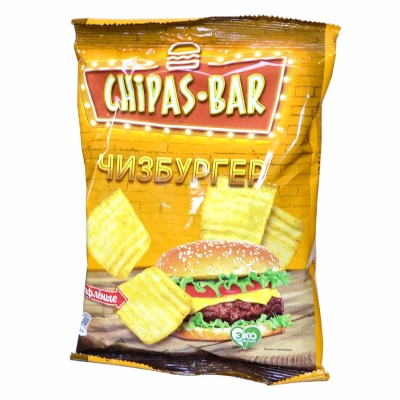 Снеки Chipas Bar со вкусом чизбургера 50гр м/у