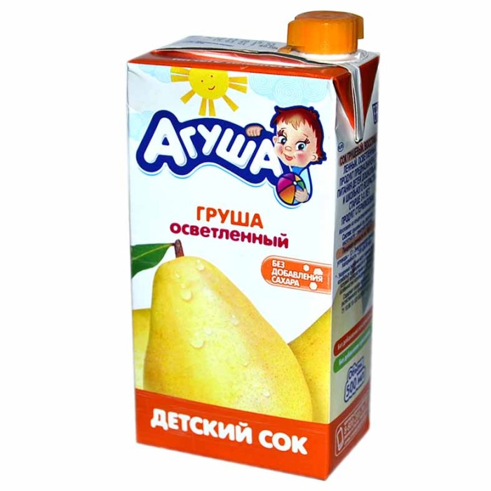 Сок Агуша груша осветленный 500мл т/п
