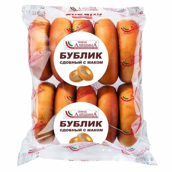 Бублик Алешина сдобный с маком 460гр м/у
