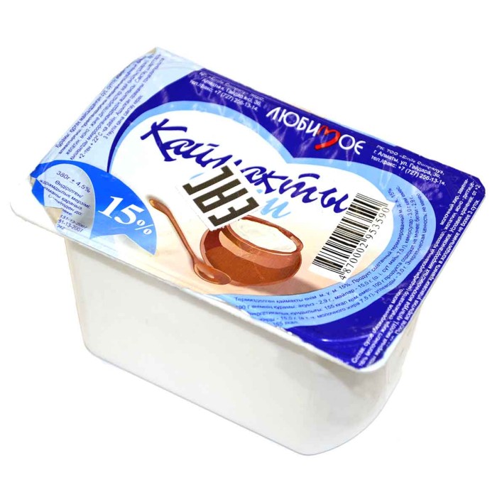 Сметана Любимое Hassia 15% 500гр пэт