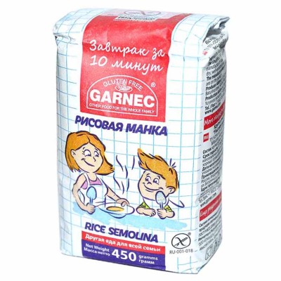 Крупа рисовая Гарнец Рисовая манка 450гр м/у