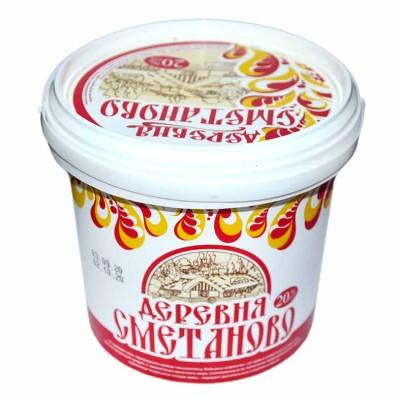 Продукт сметанный Деревня Сметаново 20% 900гр ведро