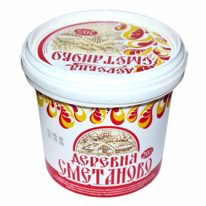 Продукт сметанный Деревня Сметаново 20% 900гр ведро
