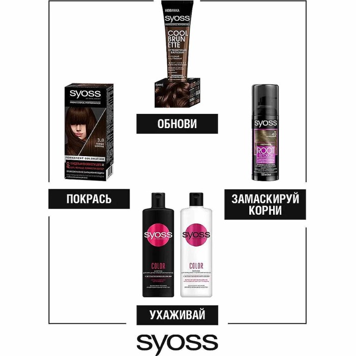 Краска для волос Syoss color 1-1 Черный 110мл к/у