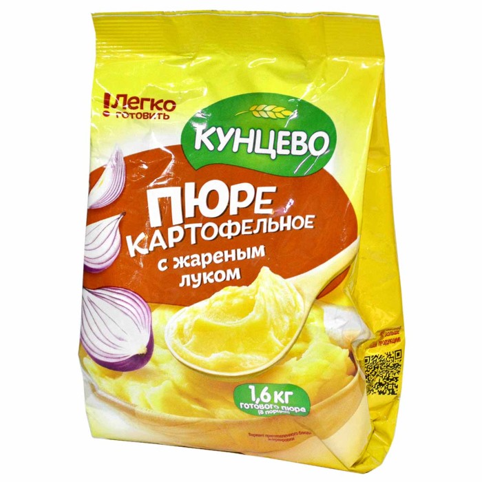Пюре картофельное Кунцево с жареным луком 240гр м/у